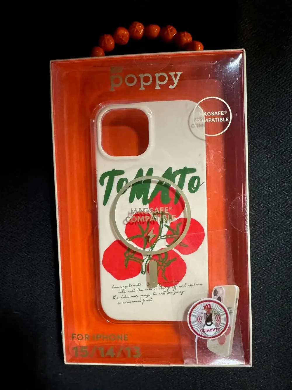 NWT XO Poppy Tomato Magsafe Compatible Phone Case for iPhone 13/14/15